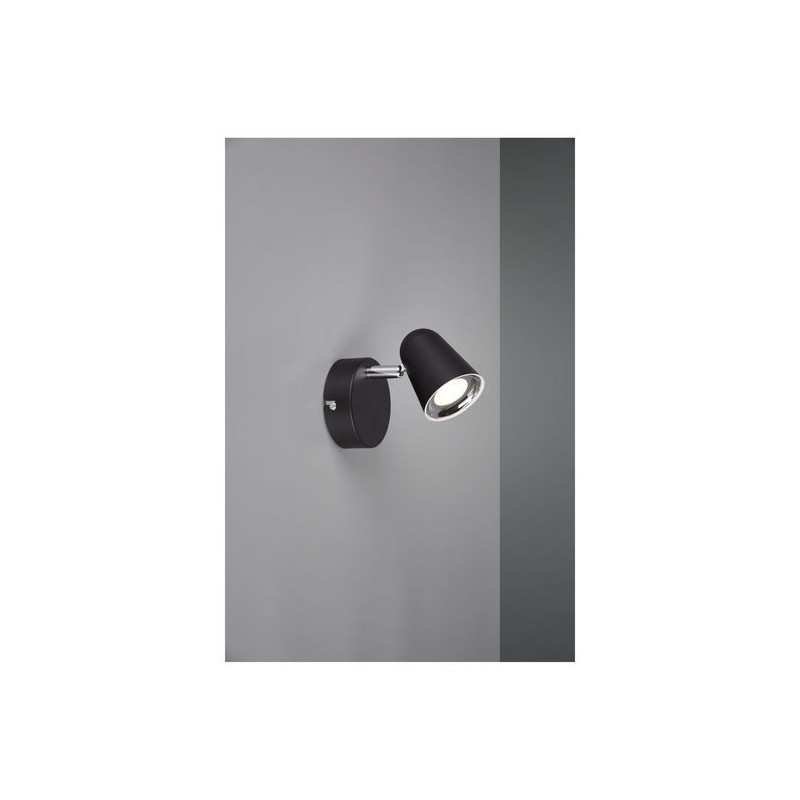 Applique Toulouse Noir Mat 1x3W SMD LED REALITY R82121132