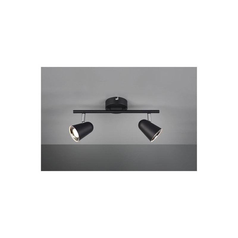 Applique Toulouse Noir Mat 2x3W SMD LED REALITY R82122132
