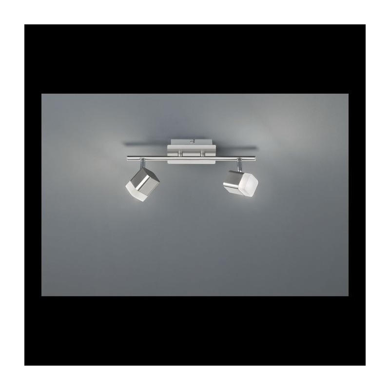 Plafonnier Roubaix Nickel Mat 2x4W SMD LED REALITY R82152107
