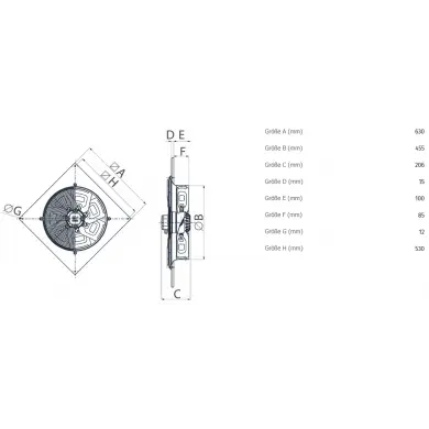 Ventilateur axial industriel A-E 454 M VORTICE 42307