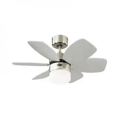 Ventilateur de plafond Flora Royal 76cm Chromé Blanc Argent WESTINGHOUSE 7878840