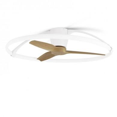 Ventilateur Plafond Nepal 105cm Blanc Bois Naturel MANTRA 7532