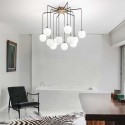 Suspension RHAPSODY Araignée Noir Laiton 12xG9 15W
