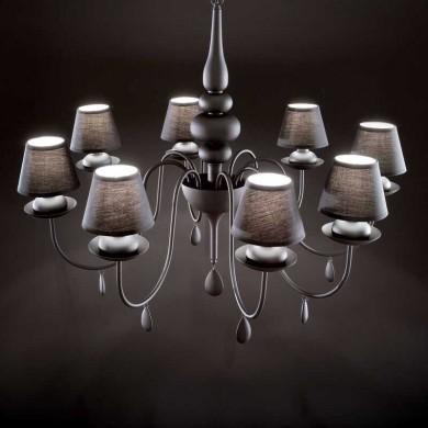 Lustre Baroque BLANCHE Noir 8x40W IDEAL LUX 111896