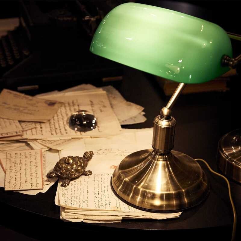 Lampe de table de nuit de bureau lampe de banquier à intensité
