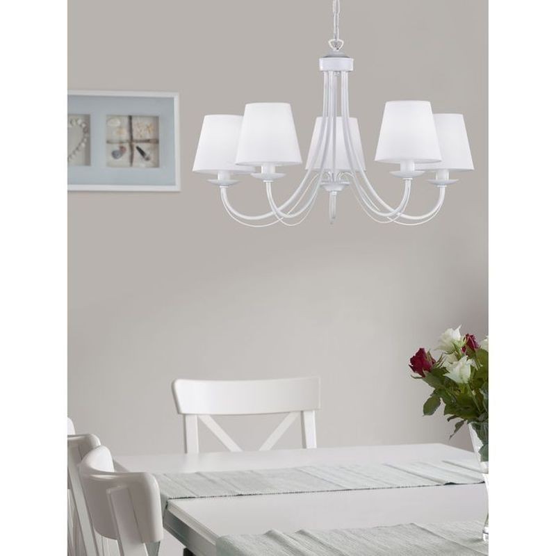 Lustre Cortez Blanc Mat 5x28W E14 TRIO LIGHTING 110600531