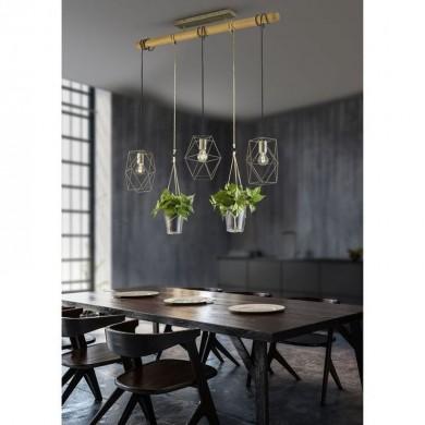 Suspension Plant Nickel Antique 3x40W E27 TRI_301000367 301000367 Suspension Plant Nickel Antique 3x40W E27 TRIO LIGHTING 301000367