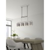 Suspension Billard Garda Nickel Taupe 4x28W E14 TRIO LIGHTING 305400441