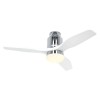 Ventilateur Plafond Aerodynamix Eco 112cm Chrome Poli Blanc CASAFAN 93112312