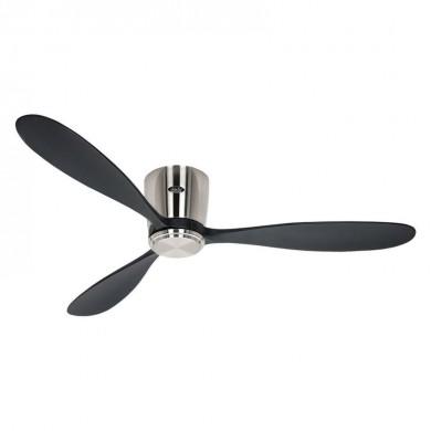 Ventilateur Plafond Eco Plano Bois 132cm Chromé Noir CASAFAN 313290