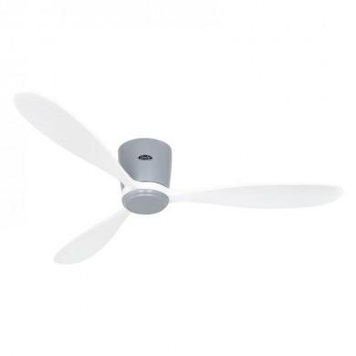 Ventilateur Plafond Eco Plano Bois 132cm Gris clair Blanc CASAFAN 313277