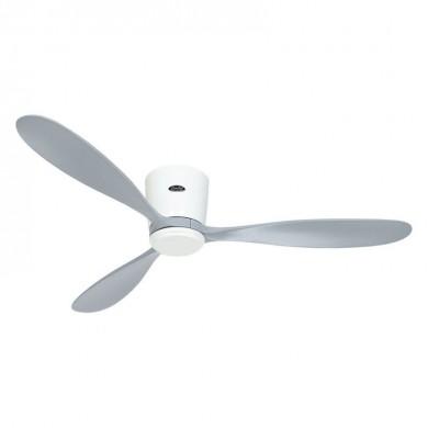 Ventilateur Plafond Eco Plano Bois 132cm Blanc Gris clair CASAFAN 313293