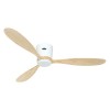 Ventilateur Plafond Eco Plano Bois 132cm Blanc Bois naturel CASAFAN 313292