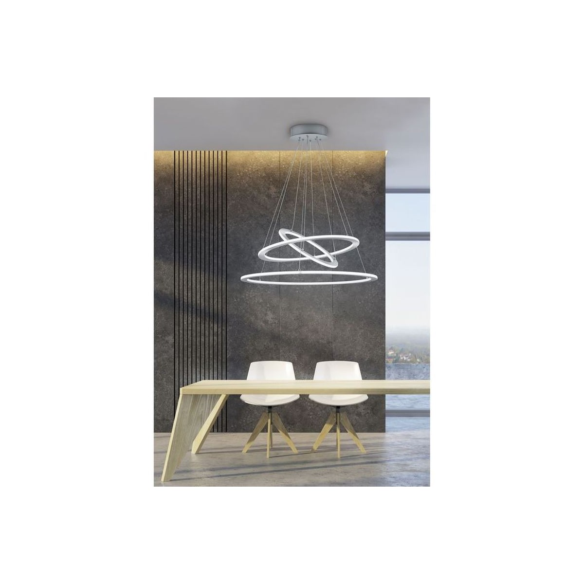 Suspension Durban Nickel Mat 1x75W SMD LED Trio 321910307