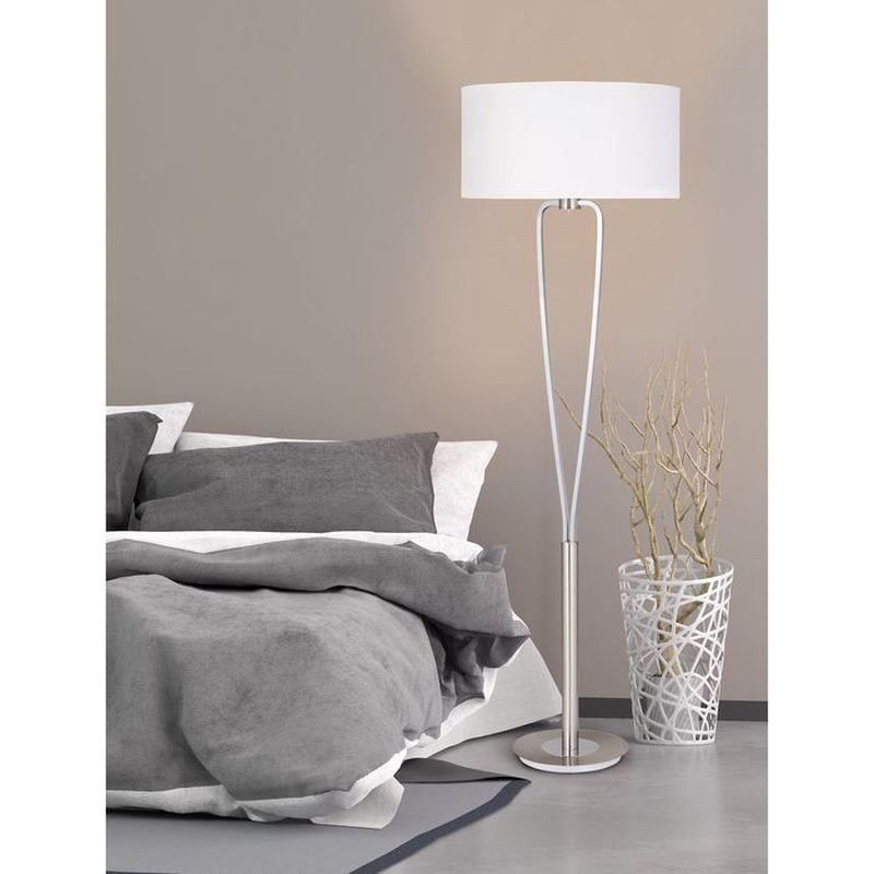 Lampadaire Paris II Nickel Mat 1x60W E27 TRIO LIGHTING 400200107