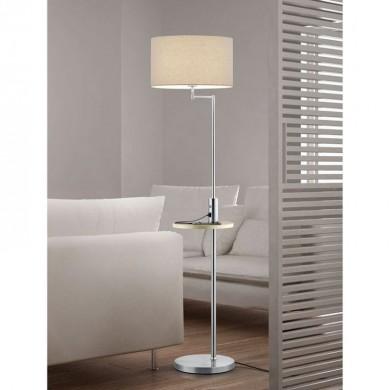 Lampadaire Etagere avec tablette Claas Nickel 60W E27 TRIO LIGHTING 400400107