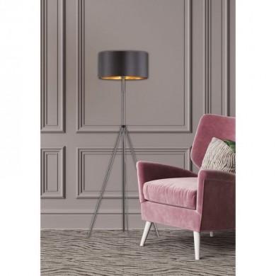Lampadaire Trépied Moderne Daniel Noir Mat 1x60W E27 REALITY R40271032