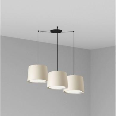 Suspension Conga Noir Beige 3x15W Max E27 FARO 64314-55-3L