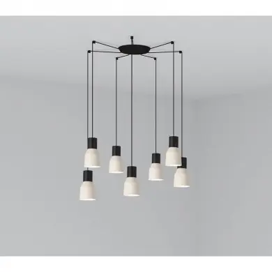 Suspension Kombo Beige 7x15W E27 FARO 68592-7L