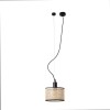 Suspension Mambo Noir Rotin 1x15W E27 FARO 64314-47