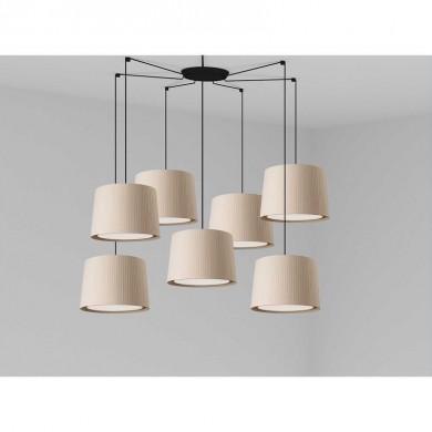 Suspension Samba Noir Beige 7x15W E27 FARO 64314-44-7L