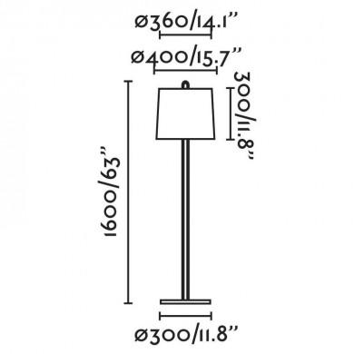 Lampadaire Montreal Blanc Beige 1x15W E27 FARO 24036-08