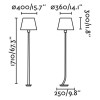 Lampadaire Rem Bronze Blanc 1x15W E27 FARO 29687-07