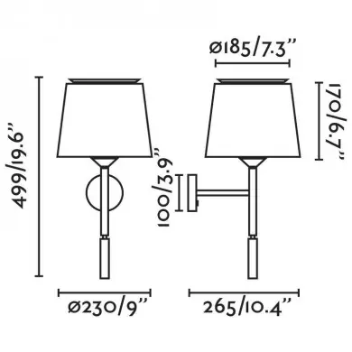 Applique Murale Savoy Noir Vert Liseuse 1x15W E27 FARO 20303-94
