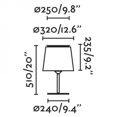 Lampe Savoy Blanc H510 1x15W E27 FARO 20304-82