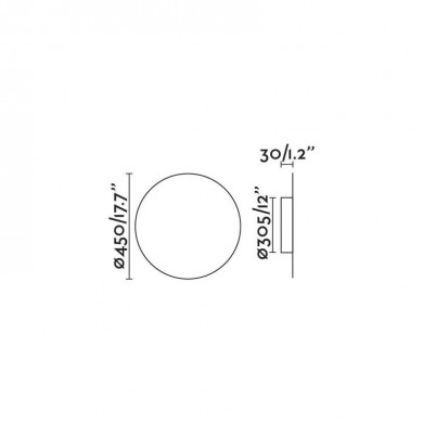 Applique Murale Tou Gris 1x12W LED FARO 01208
