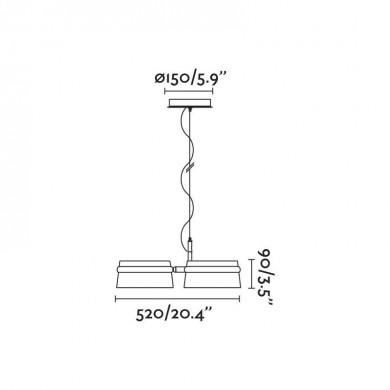 Suspension Loop 3x6W LED FARO 29397