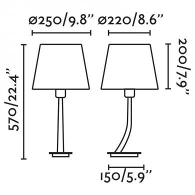 Lampe Rem Noir Nickel mat 1x15W E27 FARO 29684-06