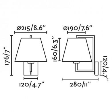 Applique Murale Frame Blanc Or vieilli 1x15W Max E27 FARO 20171-01