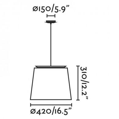 Suspension Savoy Blanc 1x15W E27 FARO 20308-89