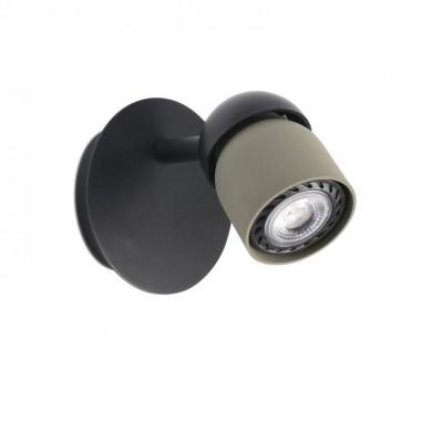 Applique Murale Coco Noir Vert olive 1x8W Max GU10 LED FARO 40662