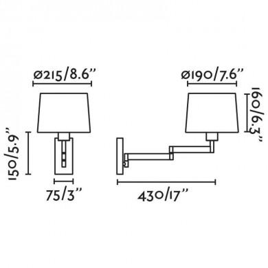 Applique Murale Artis Blanc Chrome 1x15W Max E27 H302 FARO 68495-01