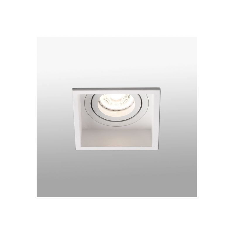 Encastré Intérieur Hyde Blanc Carré Orientable 1x8W GU10 LED L89 FARO 40120