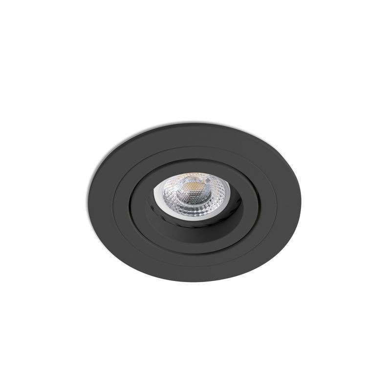 Encastré Intérieur Radón Noir Rond Orientable FAR_43408 43408 Encastré Intérieur Radón Noir Rond Orientable FARO 43408