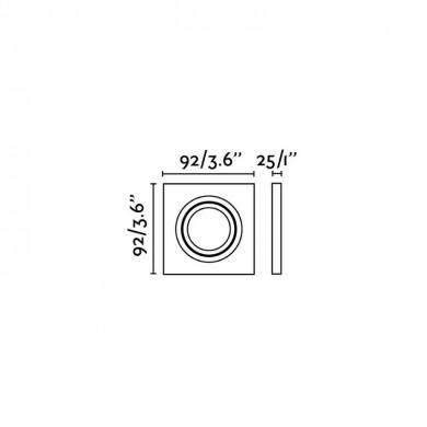 Encastré Intérieur Radón Noir Orientable FARO 43406