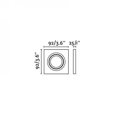 Encastré Intérieur Radón Noir Orientable FARO 43406