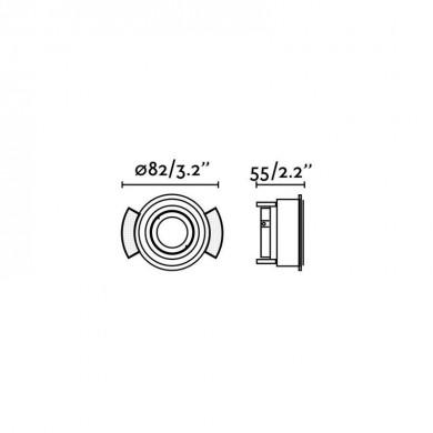 Encastré Intérieur Hyde Noir Rond Orientable L- 1x8W GU10 LED FARO 40111