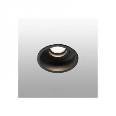 Encastré Intérieur Hyde Noir Rond Orientable 1x8W GU10 LED FARO 40119