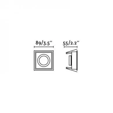 Encastré Intérieur Hyde Blanc Carré 1x8W GU10 LED L89 FARO 40116