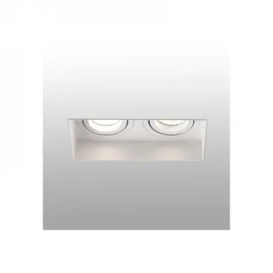 Encastré Intérieur Hyde Blanc Carré Orientable L164 2x8W GU10 LED FARO 40122
