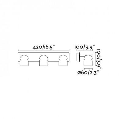 Applique Murale Coco Noir 3x8W Max GU10 LED FARO 40667