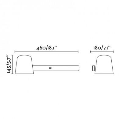 Applique Murale Tila Noir 1x15W E27 LED FARO 62361