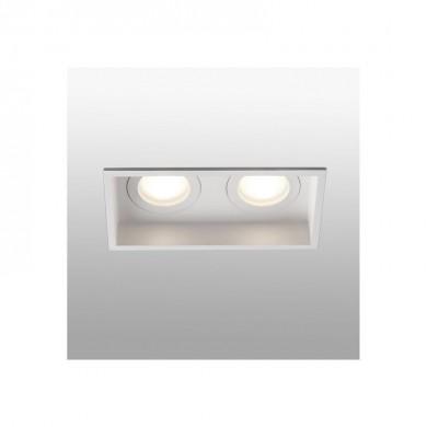 Encastré Intérieur Hyde Blanc Carré 2x8W GU10 LED L171 FARO 40124