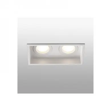 Encastré Intérieur Hyde Blanc Carré 2x8W GU10 LED L171 FARO 40124