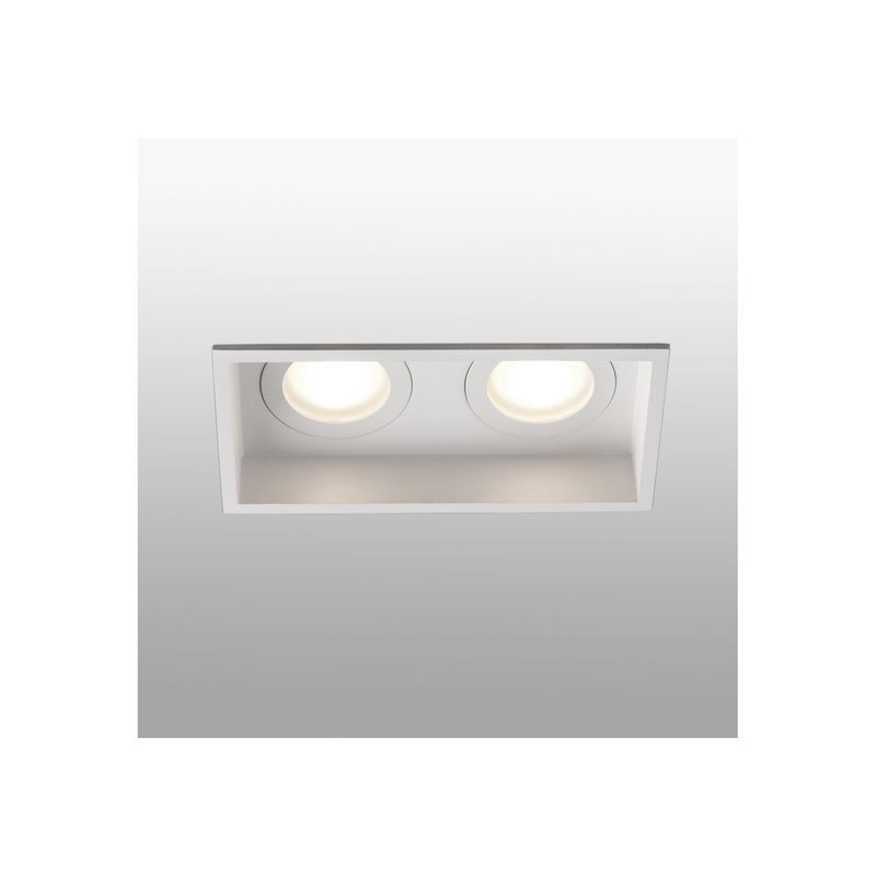 Encastré Intérieur Hyde Blanc Carré 2x8W GU10 LED L171 FARO 40124