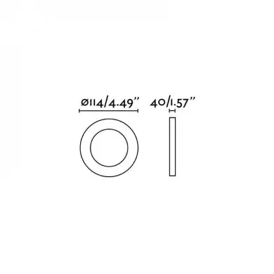 Encastré Intérieur Argón Noir 1x50W LED Rond FARO 43411